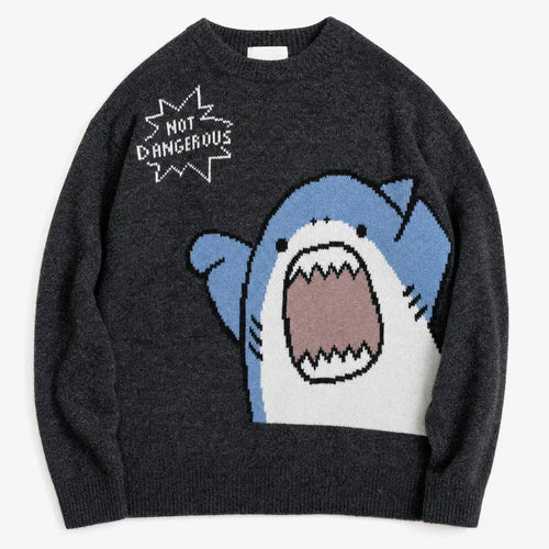 Cartoon Shark Knitted Jumper