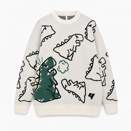 Dinosaur Graphic Knitted Jumper