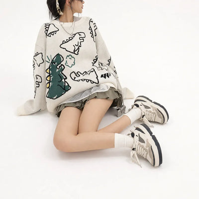 Nite Fury Dinosaur Graphic Knitted Jumper