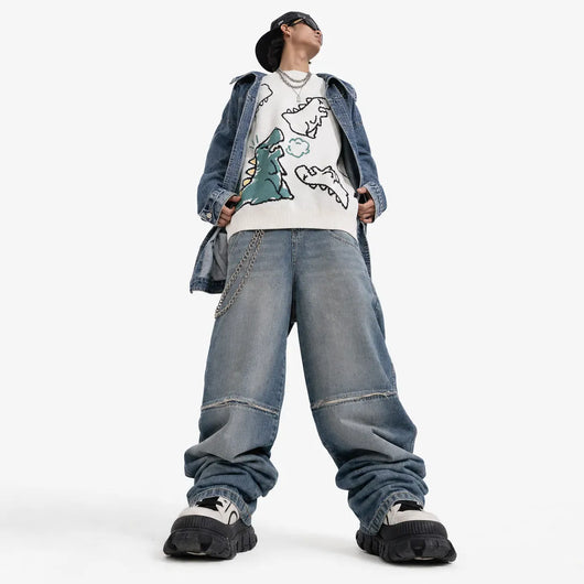 Nite Fury Dinosaur Graphic Knitted Jumper