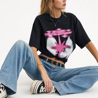 Graphic T Shirt Retro Print