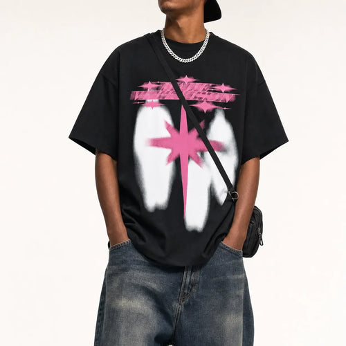 Graphic T Shirt Retro Print