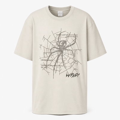 Nite Fury Beige / XXS Graphic T Shirt Spiderweb