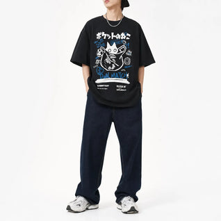 Japanese Cat Graphic Tee