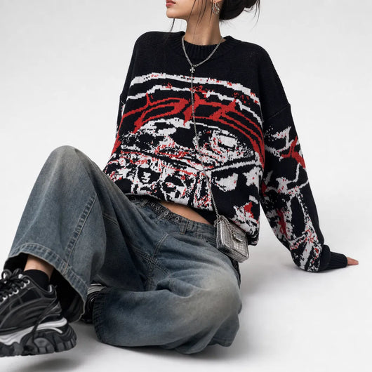Nite Fury Oversized Knitted Jumper Relaxed