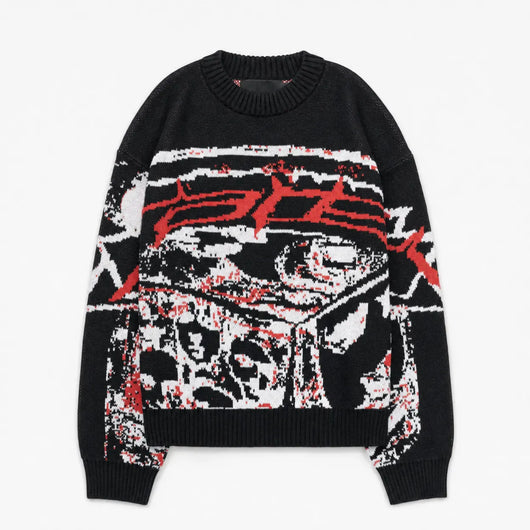Nite Fury Black / L Oversized Knitted Jumper Relaxed