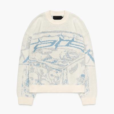 Nite Fury White / M Oversized Knitted Jumper Relaxed
