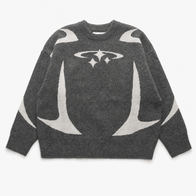 Nite Fury Grey / S Oversized Retro Style Jumper