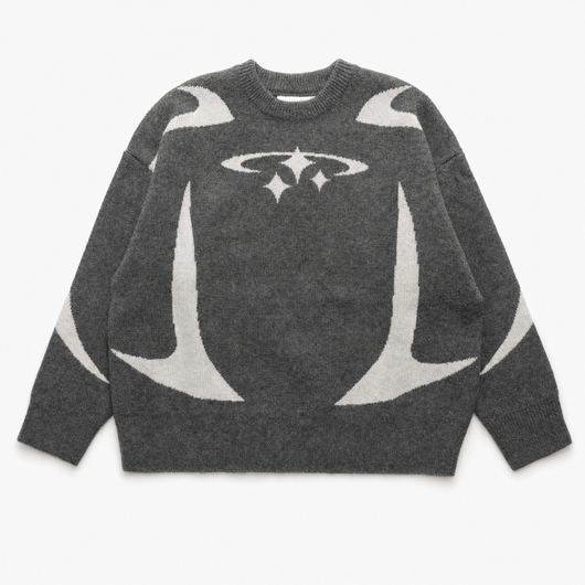Nite Fury Grey / S Oversized Retro Style Jumper