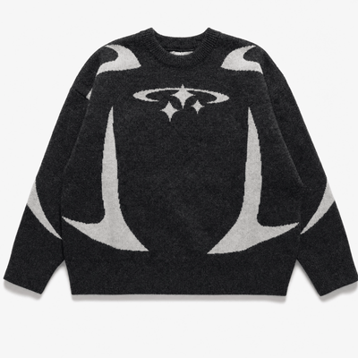 Nite Fury Black / S Oversized Retro Style Jumper
