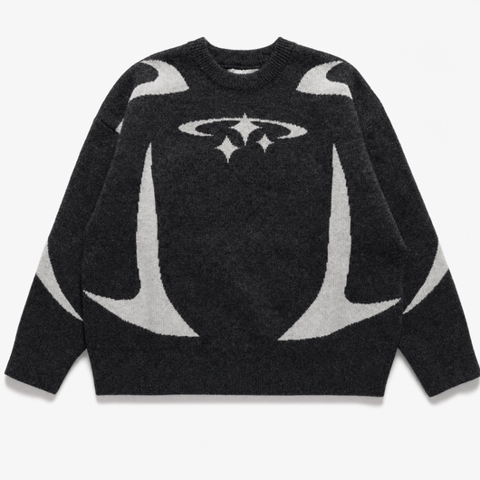 Nite Fury Black / S Oversized Retro Style Jumper