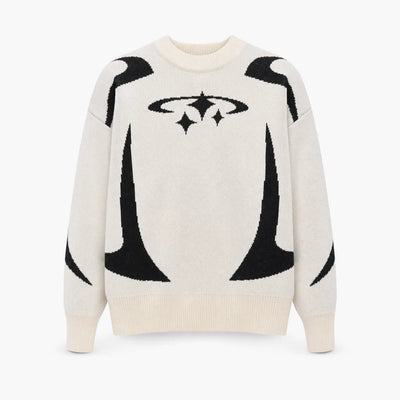 Nite Fury White / S Oversized Retro Style Jumper