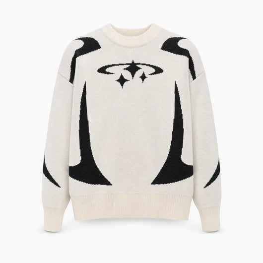 Nite Fury White / S Oversized Retro Style Jumper