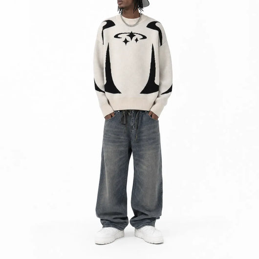 Nite Fury Oversized Retro Style Jumper