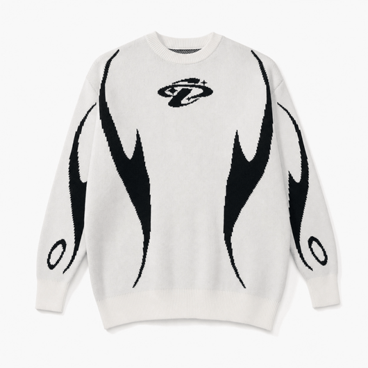 Nite Fury White / XS Vintage Relaxed Fit Jumper