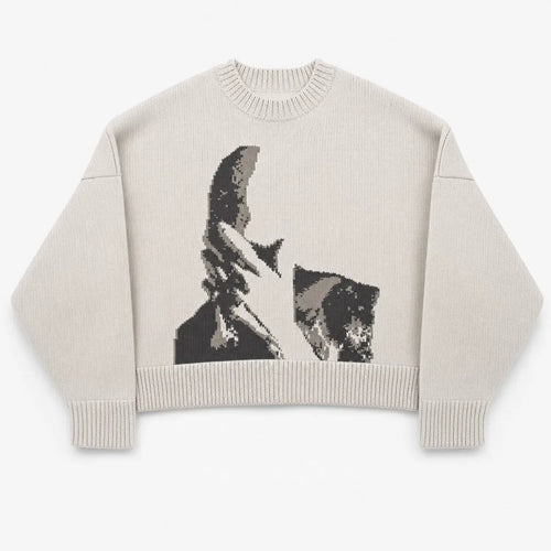 Y2K Oversized Knitted Retro Jumper