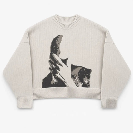 Nite Fury M Y2K Oversized Knitted Retro Jumper