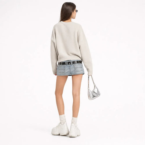 Y2K Oversized Knitted Retro Jumper
